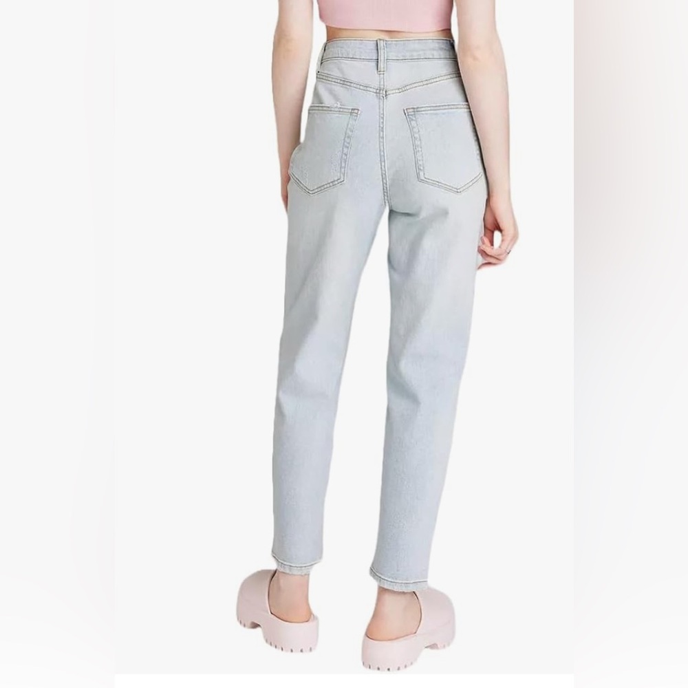 Sz 6/27” inseam Suoer High waisted tapered jean women light wash stretchy - Picture 2 of 7